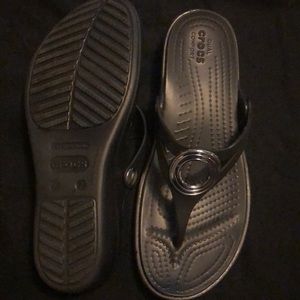 Brand New- Black  Croc Sandals